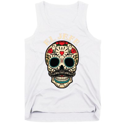 Day Of The Dead Mexico El Jefe Boss Sugar Skull Halloween Tank Top