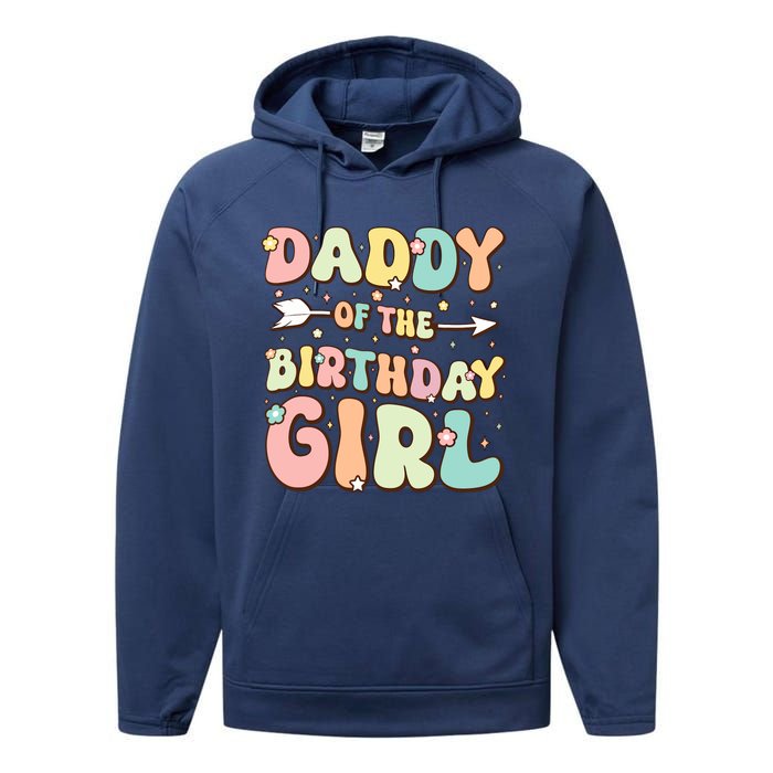 Daddy Of The Birthday Girl Dad Matching Birthday Performance Fleece Hoodie