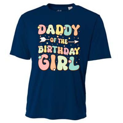 Daddy Of The Birthday Girl Dad Matching Birthday Cooling Performance Crew T-Shirt