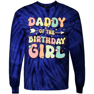 Daddy Of The Birthday Girl Dad Matching Birthday Tie-Dye Long Sleeve Shirt