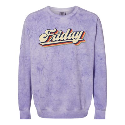 Days Of The Week Friday Colorblast Crewneck Sweatshirt