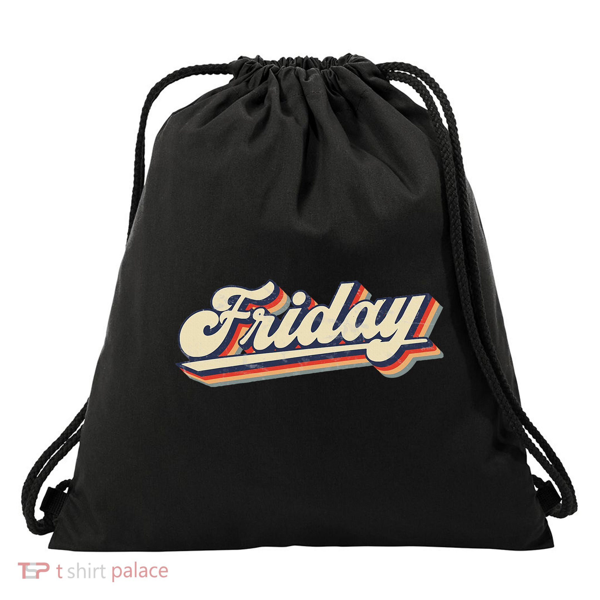 Days Of The Week Friday Drawstring Bag