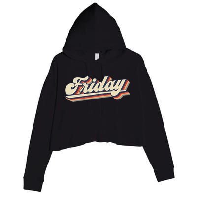 Days Of The Week Friday Crop Fleece Hoodie