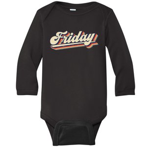 Days Of The Week Friday Baby Long Sleeve Bodysuit