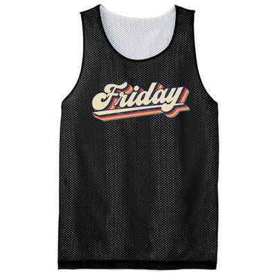 Days Of The Week Friday Mesh Reversible Basketball Jersey Tank