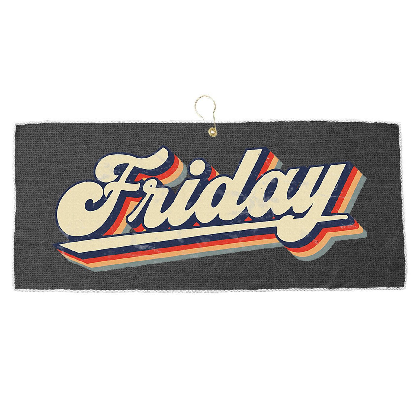 Days Of The Week Friday Large Microfiber Waffle Golf Towel