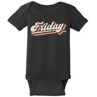 Days Of The Week Friday Baby Bodysuit