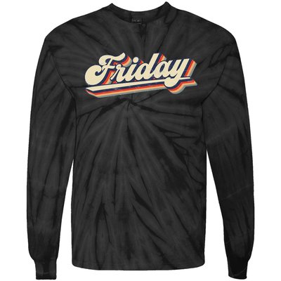 Days Of The Week Friday Tie-Dye Long Sleeve Shirt