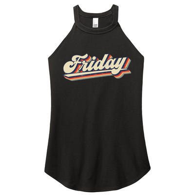 Days Of The Week Friday Women's Perfect Tri Rocker Tank