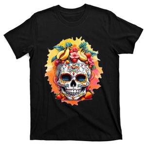 Day of the Dead Colorful Sugar Skull with Fruit T-Shirt