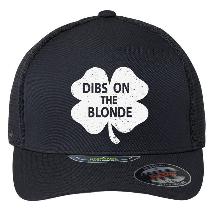 Dibs On The Redhead Or Dibs On The Blonde Funny St. Patricks Flexfit Unipanel Trucker Cap
