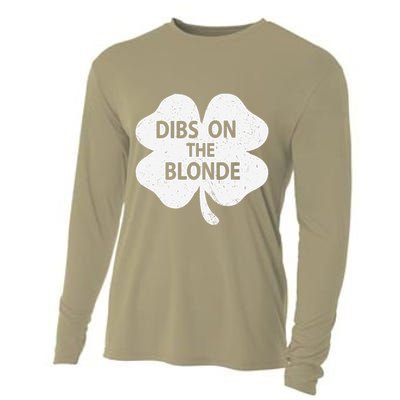 Dibs On The Redhead Or Dibs On The Blonde Funny St. Patricks Cooling Performance Long Sleeve Crew
