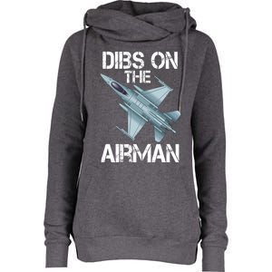 Dibs On The Air Jet Plane Pilot Gift Womens Funnel Neck Pullover Hood