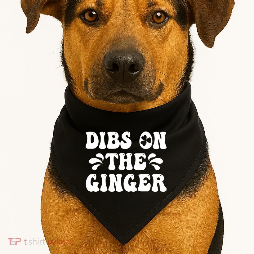 Dibs On The Ginger St Patricks Day Gingers Irish Redhead USA-Made Doggie Bandana