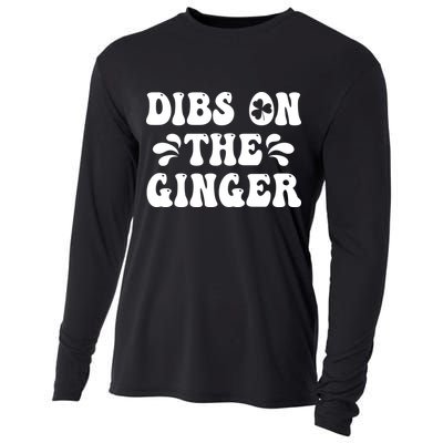 Dibs On The Ginger St Patricks Day Gingers Irish Redhead Cooling Performance Long Sleeve Crew