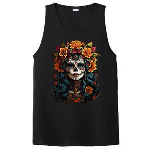 Day Of The Dead De Los Muertos La Catrina Sugar Skull Women PosiCharge Competitor Tank