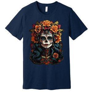 Day Of The Dead De Los Muertos La Catrina Sugar Skull Women Premium T-Shirt