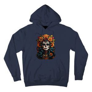 Day Of The Dead De Los Muertos La Catrina Sugar Skull Women Tall Hoodie