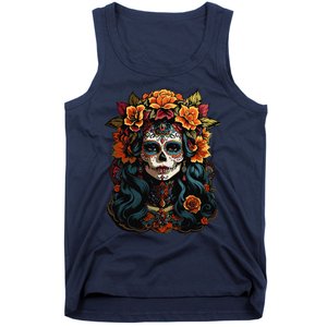 Day Of The Dead De Los Muertos La Catrina Sugar Skull Women Tank Top