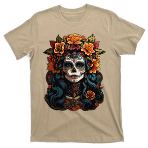 Day Of The Dead De Los Muertos La Catrina Sugar Skull Women T-Shirt