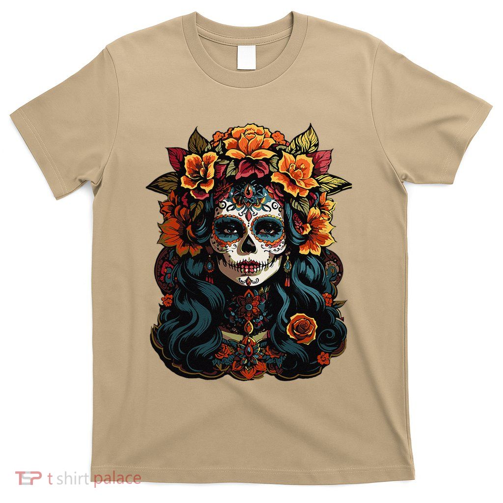 Day Of The Dead De Los Muertos La Catrina Sugar Skull Women T-Shirt
