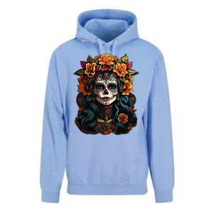 Day Of The Dead De Los Muertos La Catrina Sugar Skull Women Unisex Surf Hoodie