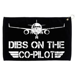 Dibs On The Copilot Aviation Aircraft Plane Friend Wife Funny Gift Grommeted Golf Towel