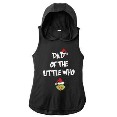 Dad Of The Little Who Pregnancy Announcement Ladies PosiCharge Tri-Blend Wicking Draft Hoodie Tank