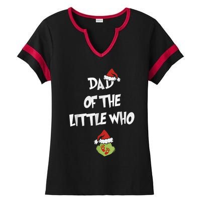 Dad Of The Little Who Pregnancy Announcement Ladies Halftime Notch Neck Tee