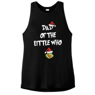 Dad Of The Little Who Pregnancy Announcement Ladies PosiCharge Tri-Blend Wicking Tank