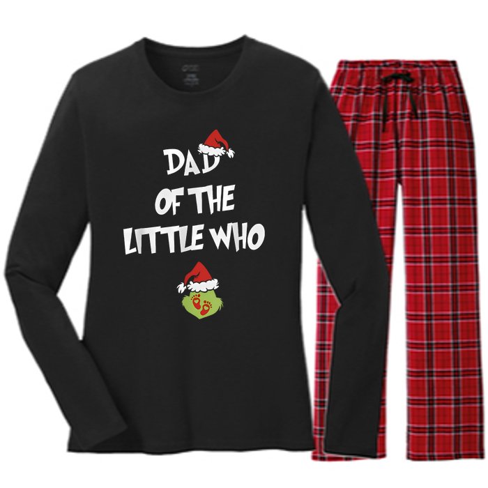 Dad Of The Little Who Pregnancy Announcement Women's Long Sleeve Flannel Pajama Set 