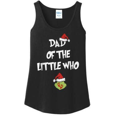 Dad Of The Little Who Pregnancy Announcement Ladies Essential Tank