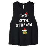 Dad Of The Little Who Pregnancy Announcement Women's Racerback Cropped Tank