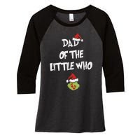 Dad Of The Little Who Pregnancy Announcement Women's Tri-Blend 3/4-Sleeve Raglan Shirt