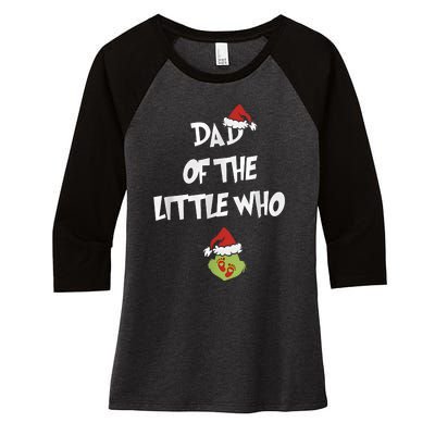 Dad Of The Little Who Pregnancy Announcement Women's Tri-Blend 3/4-Sleeve Raglan Shirt