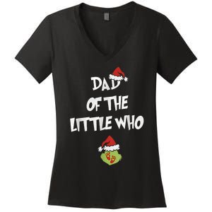 Dad Of The Little Who Pregnancy Announcement Women's V-Neck T-Shirt