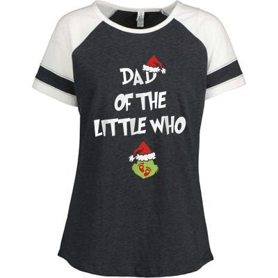 Dad Of The Little Who Pregnancy Announcement Enza Ladies Jersey Colorblock Tee