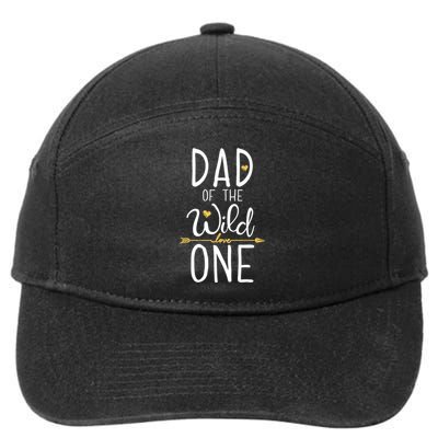 Dad Of The Wild One Fathers Day Daddy Papa Gifts 7-Panel Snapback Hat