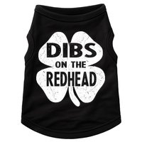 Dibs On The Redhead St PattyS Day Funny PatrickS Day Doggie Tank