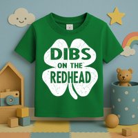 Dibs On The Redhead St PattyS Day Funny PatrickS Day Toddler T-Shirt