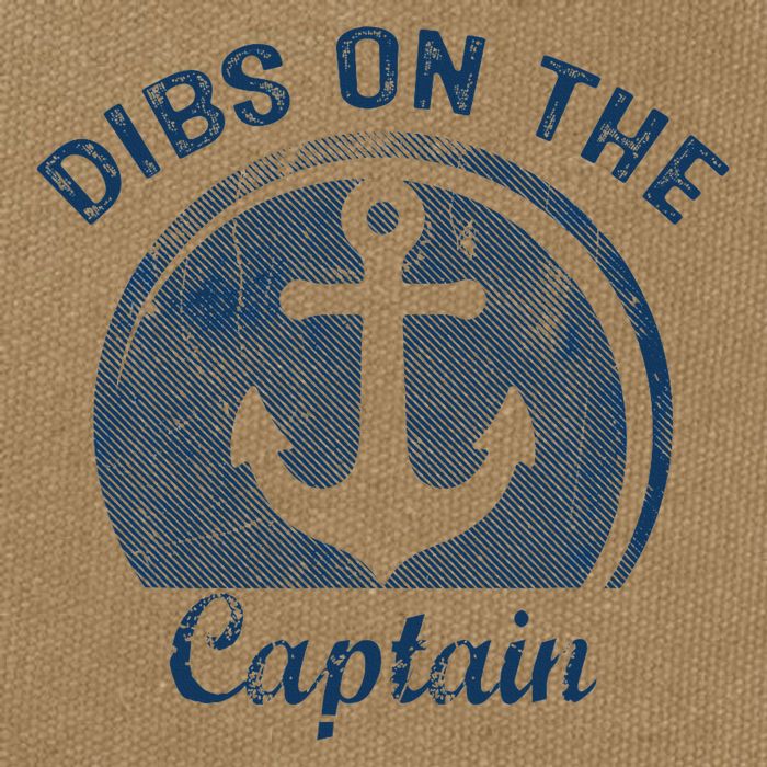Dibs On The Captain Funny Boating Boat Lover Cotton Canvas Backpack