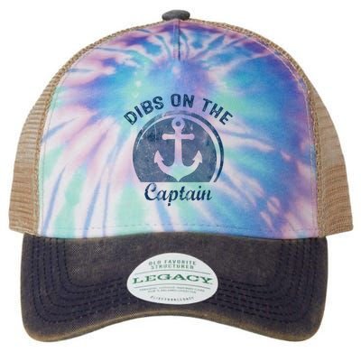 Dibs On The Captain Funny Boating Boat Lover Legacy Tie Dye Trucker Hat