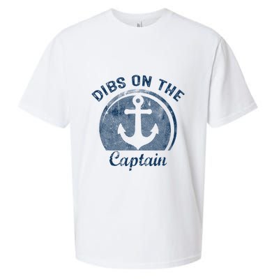 Dibs On The Captain Funny Boating Boat Lover Sueded Cloud Jersey T-Shirt