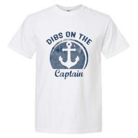 Dibs On The Captain Funny Boating Boat Lover Garment-Dyed Heavyweight T-Shirt