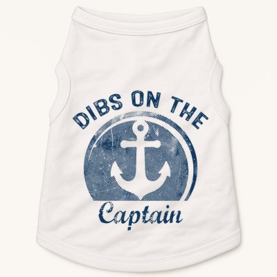 Dibs On The Captain Funny Boating Boat Lover Doggie Tank