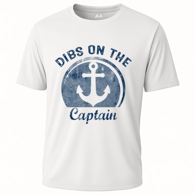 Dibs On The Captain Funny Boating Boat Lover Cooling Performance Crew T-Shirt