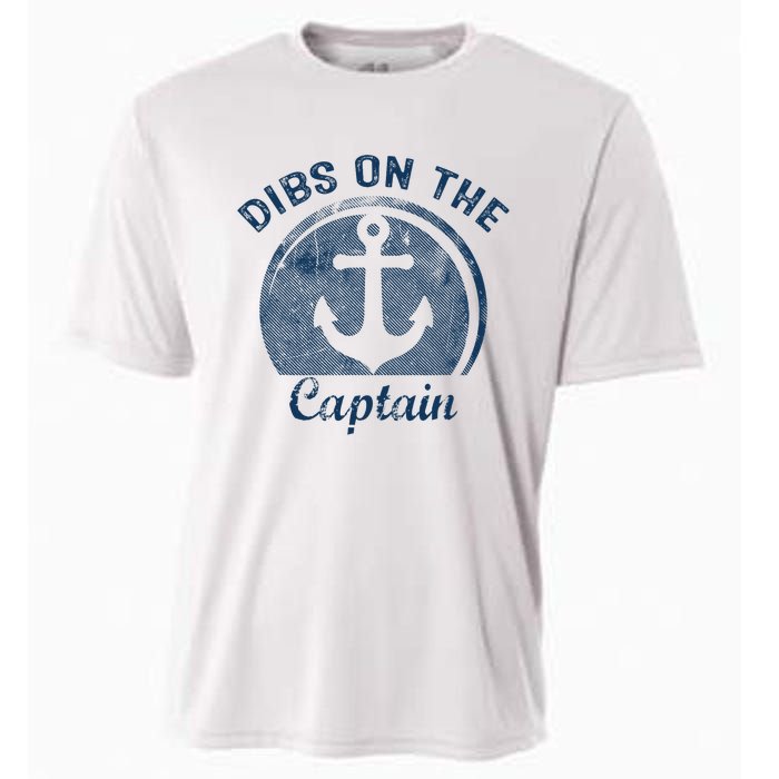 Dibs On The Captain Funny Boating Boat Lover Cooling Performance Crew T-Shirt