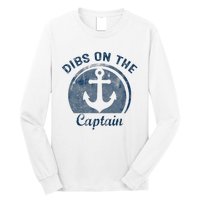 Dibs On The Captain Funny Boating Boat Lover Long Sleeve Shirt