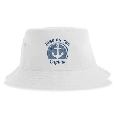 Dibs On The Captain Funny Boating Boat Lover Sustainable Bucket Hat