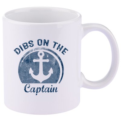 Dibs On The Captain Funny Boating Boat Lover 11oz C Handle Ceramic Mug